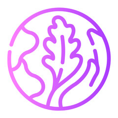 save the planet gradient icon