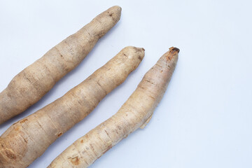 Cassava on a white background.