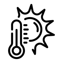 overheat line icon