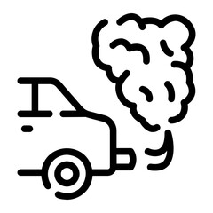 pollution line icon