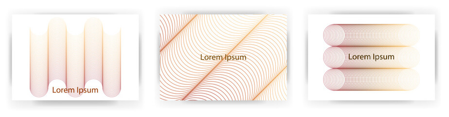 Postcard/はがきテンプレート/グラデーションラインアート/DM/ポストカード/名刺デザインの　テンプレートセット