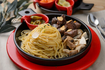 Steak and various set menus