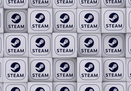 steam, social media background