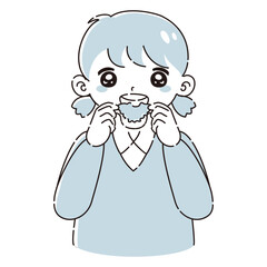 子どもの歯科矯正器具のイラスト