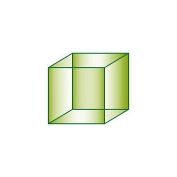 Cube in 3d style. Vector illustration. Stock image. 