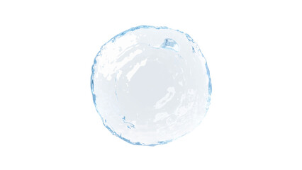 球体にたまる水の画像素材。背景透過（PNG）
