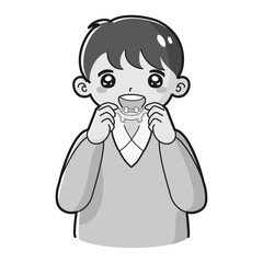 子どもの歯科矯正器具のイラスト