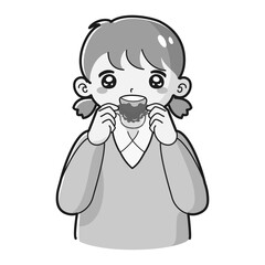 子どもの歯科矯正器具のイラスト