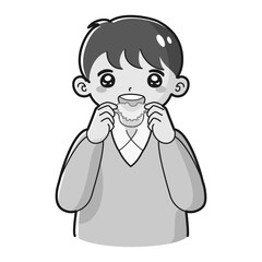 子どもの歯科矯正器具のイラスト