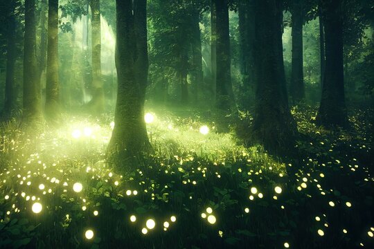 sun rays in the magical forest © Rarity Asset Club