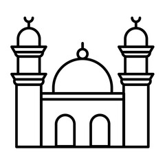 Taj mahal or mosque icon vector illustration 