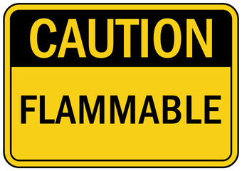 Fototapeta premium flammable material sign and label