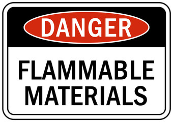 Fototapeta premium flammable material sign and label