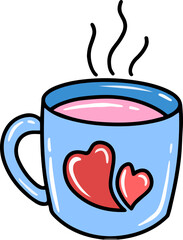 Coffee Cup with Heart Icon
