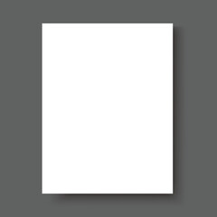 Blank notebook paper sheet vector illustration