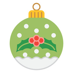 christmas bulbs flat icon