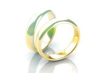 Wedding ring 3D rendering (high resolution 3D image)