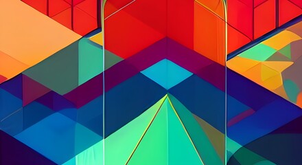 Fototapeta premium Abstract geometric pattern design in retro style. illustration.