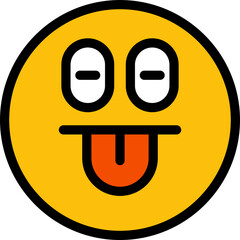 funny and cheeky face emoticon