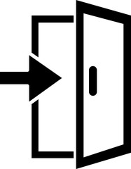 Door vector icon on white background