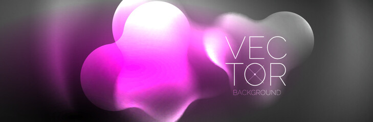 Magic neon glowing lights abstract background wallpaper design, vector illustration