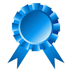 Blue ribbon prize reward, bow prize award