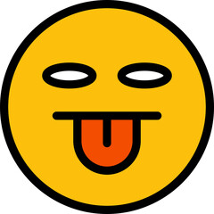 Fototapeta premium funny and cheeky face emoticon