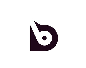 Dynamic B Letter Logo in Black and White for Bold Brands, A bold logo featuring the letter "B" in black and white, suitable for dynamic and energetic brands.