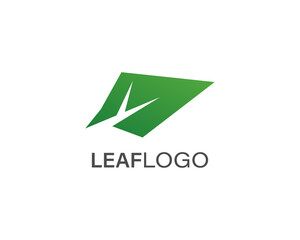 Eco-Friendly Green Leaf Logo for Sustainable Brands, A nature-inspired logo with a green leaf design, perfect for eco-friendly and environmentally conscious brands.
