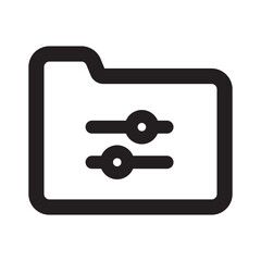 Folder Icon Outline Style