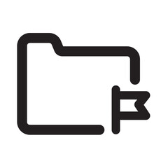 Folder Icon with Outilne Style