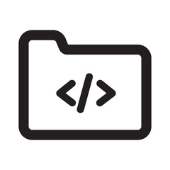 Coding Folder Outline Icon Style