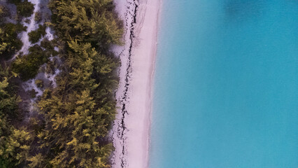 Coco Plum Beach, the Exuma island in the Bahamas