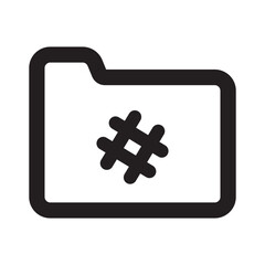 Fototapeta premium Folder Icon with Outilne Style