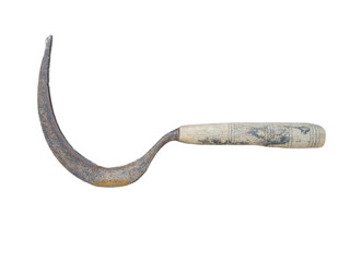 scythe on a white background