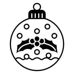 christmas bulbs solid icon