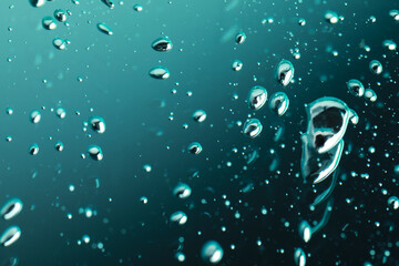 Serum drops on beautiful mirror. Color tone effect