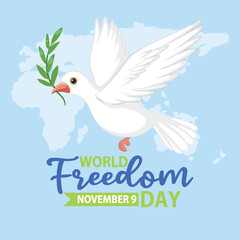World freedom day postr template