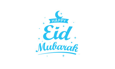 Happy eid mubarak lettering