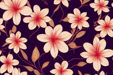 Fototapeta premium Classic Popular Flower Seamless pattern background For easy making seamless pattern use it for filling any contours