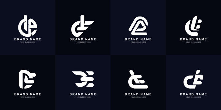 Collection letter DE or ED monogram logo design