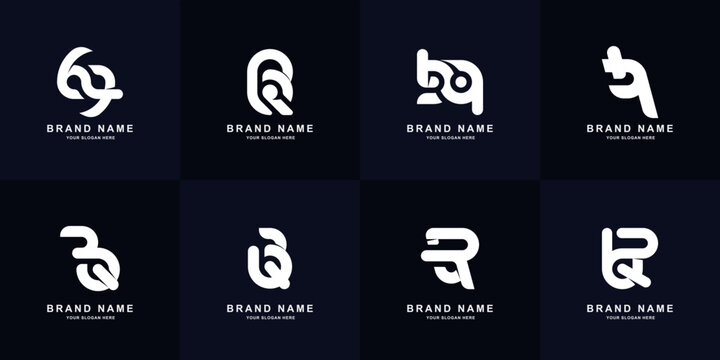 Collection letter BQ or QB monogram logo design
