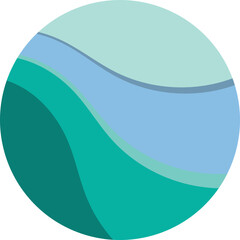 Circle waves background vector image design