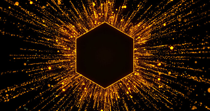 Beautiful Luxury Gold Light Sparkling Gold Particles