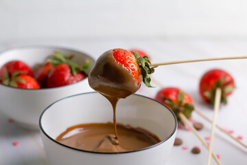 dessert with strawberry