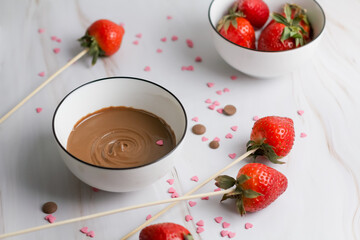 dessert with strawberries