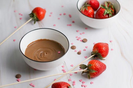 dessert with strawberries