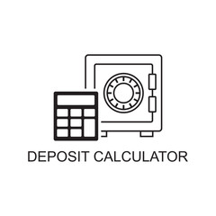 deposit calculator icon , business icon