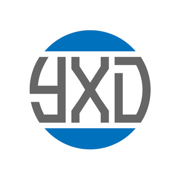 YXD letter logo design on white background. YXD creative initials circle logo concept. YXD letter design.