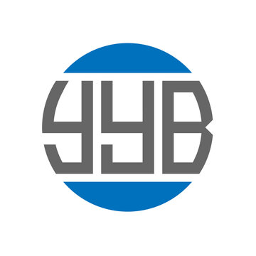 YYB letter logo design on white background. YYB creative initials circle logo concept. YYB letter design.